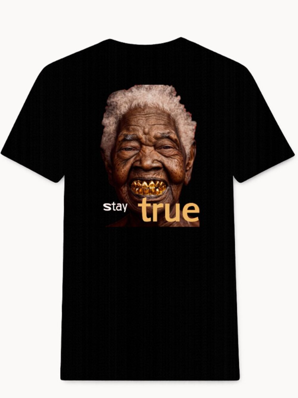 Men XL (Stay True) Black T-Shirt